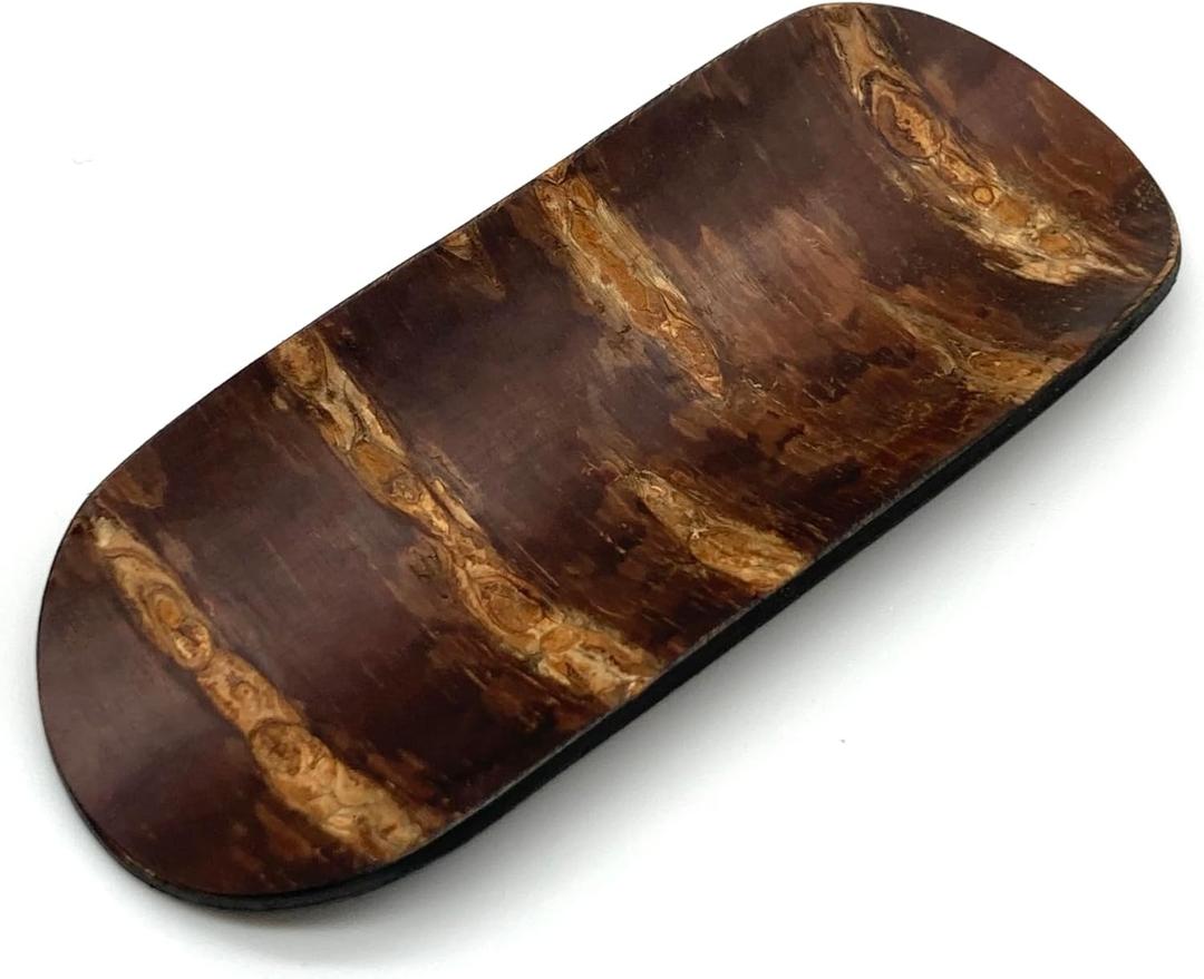 Japanese Traditional Wooden Tea Scoop for Green Tea Loose Leaf "Chasaji", Traditional Craft "Kabazaiku", Wild Cherry Skin, Made in Japan (Plain)