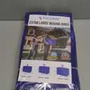 TICONN 4 Pack Extra Large Moving Bags with Zippers & Carrying Handles, Heavy-Duty Storage Tote Moving Boxes for Space Saving (4 Pack, Blue)