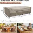 Mrrihand Heavy Duty Patio Furniture Covers, Outdoor Furniture Covers Waterproof Sectional Sofa Set , Patio Table and Chair Set Cover 62"L42"W28"H,Brown