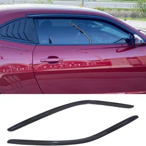 Side Window Visors Wind Vent Deflector for 2010-2024 Chevrolet Camaro,2pcs Outside Mount Tape-On Dark Smoke Tint Nice Sun Rain Guards Set 92341