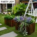 PARTY JOY 19 Bunches Fake Plants Outdoor, Fake Bushes UV Resistant Artificial Lavender Flowers Greenery Shrubs Faux Greenery for Outdoor Garden Patio Front Porch Yard Decor