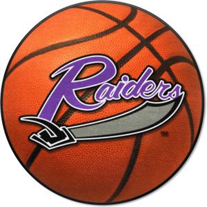 FANMATS 12628 Mount Union Raiders Basketball Shaped Rug - 27in. Diameter, Basketball Design, Sports Fan Accent Rug