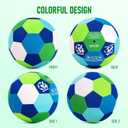 Indoor Soccer Ball Size 4 – Soft, Safe & Silent Inside Home Sport Toy Ball for Indoor and Yard Play – Colorful Birthday, Soccer Gift for Toddlers, Kids, Boys & Girls Ages 3-5, 5-8, 8-12