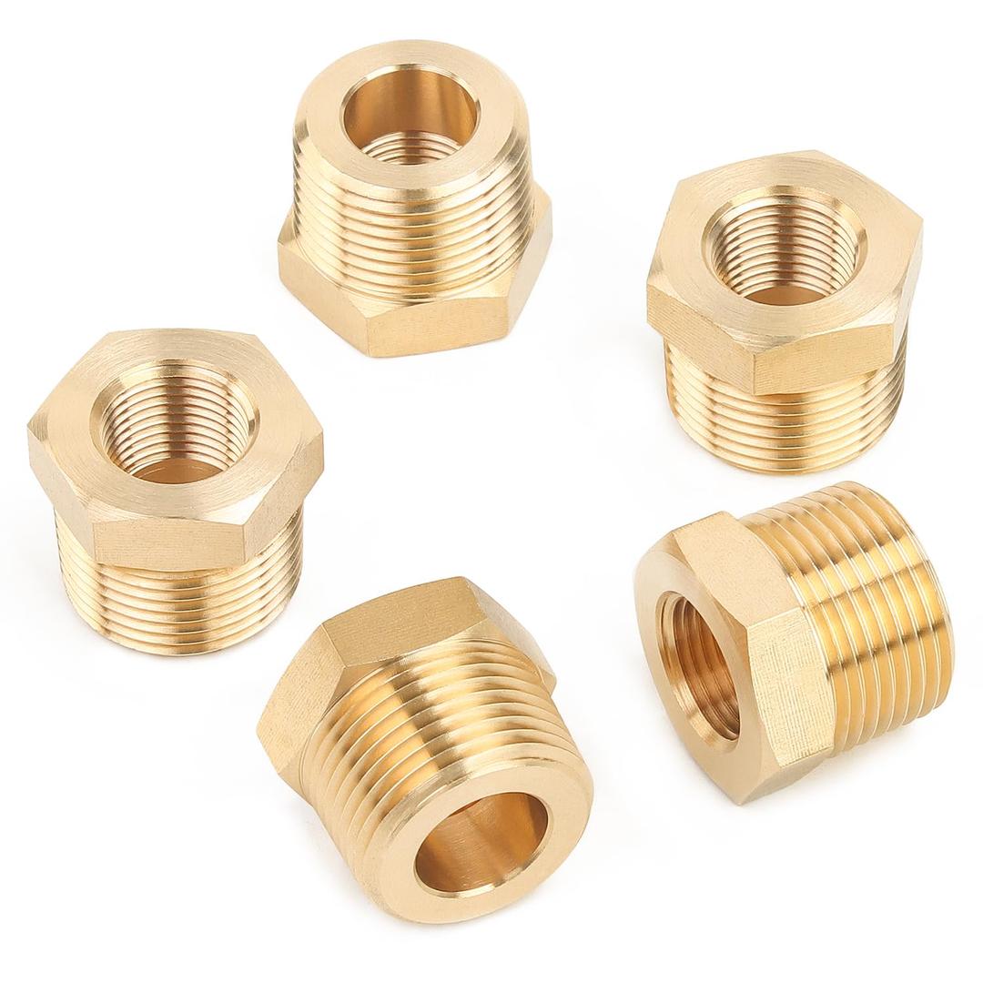 LTWFITTING Brass Pipe Hex Bushing Reducer Fittings 3/4 Inch Male x 3/8 Inch Female NPT Fuel(Pack of 5) LTWFITTING Brass Pipe Hex Bushing Reducer Fittings 3/4 Inch Male x 3/8 Inch Female NPT Fuel(Pack of 5)