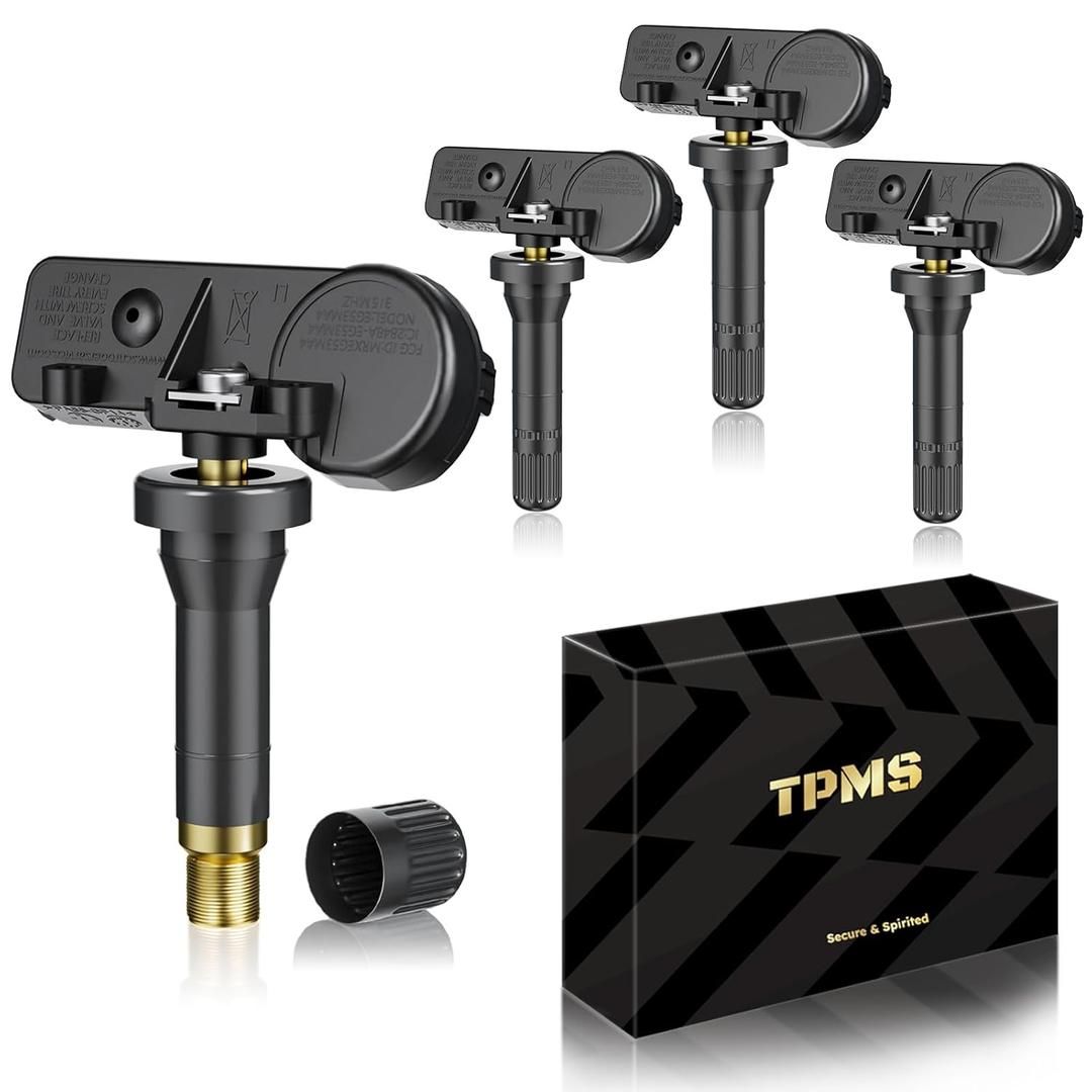 TPMS GM Pre-Programmed Tire Pressure Monitoring Sensor Compatible with:Buick Lacrosse(06-16)|Encore(13-22)|Enclave(08-17)/Cadillac SRX(07-16)/GMC Acadia(07-16)/OE#13598771(4 PCS) 315MHz