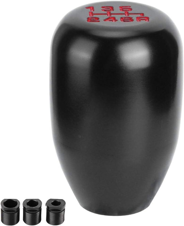 Dweekiy Gear Shift Knob,Car Universal Modification Manual Knob Gear Shift Head Shifter 6 Speed(Black)