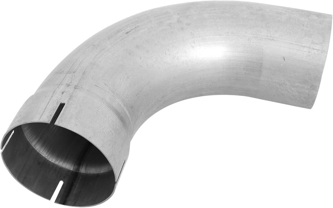 90 Degree Exhaust Pipe Elbow, 4" ID/OD Aluminized Steel Exhaust Flex Pipe, Universal Fit