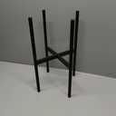 Black Metal Adjustable or Fixed-Width Plant Stand