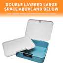 Lockable Storage Container Bin 2.3 Gallon/9L Heavy-Duty Plastic Organizer Box with Changeable Combination Lock, Versatile Secure Storage for Home, Office, Travel, Outdoor & School (Blue)