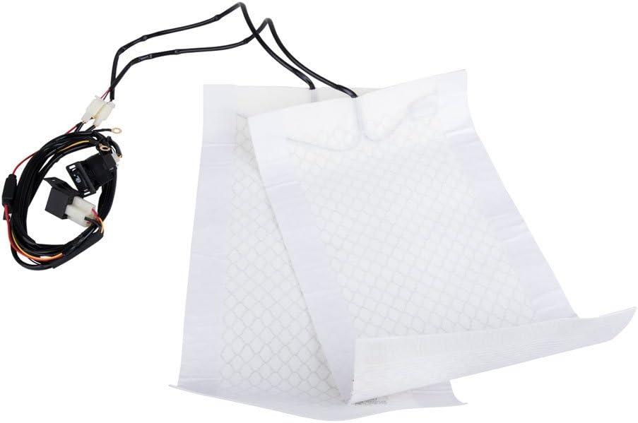 Tusk UTV Seat Heater Kit, Universal Fit - Heated Seat Pad System with Dual Temperature Settings, Wiring Harness and Switch, Fits Most UTV Machines