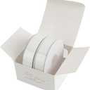 MEEDEE White Velvet Ribbon 1 Inch Single Face Nylon Velvet Ribbon 2 Rolls 20 Yards White Ribbons for Christmas Tree, Gift Wrappig, Rustic Wreath, Velvet Bow Making, Floral Bouquets, Home Decor