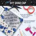 Glitter Heavyweight Premium Construction Paper for Grad Caps, 5 Sheets, DIY Grad Cap Decorations (Silver)