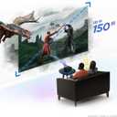 Epson EpiqVision Mini EF12 Smart Streaming Laser Projector, HDR, Android TV, Portable, sound by Yamaha, 3LCD, 1080p, 1000 lumens Color and White Brightness