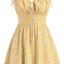 CIDER Womens Summer Dresses Floral Spaghetti Strap Cute Vacation Sundress Dress Boho Casual Outfits (M)