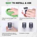 6 Pcs Toothbrush Holders Wall Mounted, Single Slot Design, Shower Self Adhesive Wall Mounted Toothbrush Holder with Cover, Waterproof and Dustproof, Suitable for Bathroom, Family, Travel (Grey)