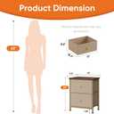 Sweetcrispy Small Nightstand with Storage Drawer for Bedroom, Mini Dresser, 11.8"D x 18"W x 20"H , 1 Pack