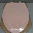 Bemis 1500EC Durable Wood Toilet Seat with Easy Clean Hinges, Made in USA, Elongated, Venetian Pink