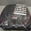 CAR PASS 3D Foam PU Leather Car Seat Covers, Universal Seat Covers Front 2 for Trucks SUV Sedan Automotive Seat Covers Armrest Airbag Compatible Waterproof Comfortable Faux Nappa Leather Black Red