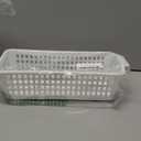 Plastic Storage Organizer Basket, Slim Organizing Basket, White