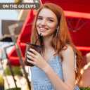 tchrules 100 Set 16oz Plastic Cups with Lids and Straws, Disposable Black Clear Iced Coffee Cup with Lid, Round Bottom Plastic To Go Cups for Cold Drinks Slushie Smoothie Soda Bar Party Shop Supplies