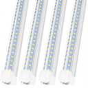 Led Shop Lights,Led Shop Lights 4FT 50W 6500K 7000LM Clear White,Shop Light 4FT 110V Linkable Integrated V-Shape for Shop Garage,Warehouse,Workbench and Workshop Commercial Bay Lighting(4-Pack)