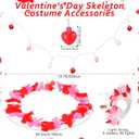 12 Foot Skeleton Valentine's Day Outfit Giant 12FT Skeleton Clothes Accessories Including Red Pink Wreath Heart Balloon 19.5 FT Hearts Lights for for Valentine's Day Garden Lawn Indoor Outdoor Decor