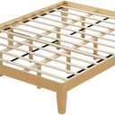 12 Inch Wood Platform Bed FrameSturdy Full Size Bed Frame with Wood Slat Support, No Box Spring Needed,Rustic Pine