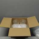 Clear Lip-less Glass Lamp Shade, Cylindrical Light Cover with Fitter Opening, Replacement for Chandelier, Bathroom Vanity Light, Pendant, 4 Pcs