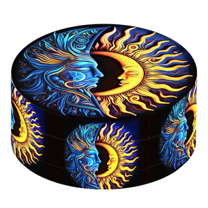 FIREEYE Grinder Spice Grinder Blue Sun and Yellow Moon