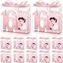Geelin 12 Set Mis Quince 15 Party Favors for Guests 16th Acrylic Photo Frame Kit Rose Gold Sweet Sixteen Happy Birthday Party Decorations for Guests Girls Gifts Birthday Supplies