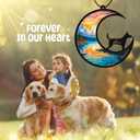 vinatimes 6'' Fox Terrier Dog Memorial Suncatcher Personalized Dog Name Ornament Sympathy Gifts for Dog Lovers Pet Bereavement Present Dog Remembrance Keepsake Window Car Hanging SCD-B2-6-02