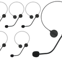 6 Pack Toy Headset Microphone Headband Costume Props Fake Rockstar Pop Singer Cosplay Accessories for Costume Makeup Party Prop