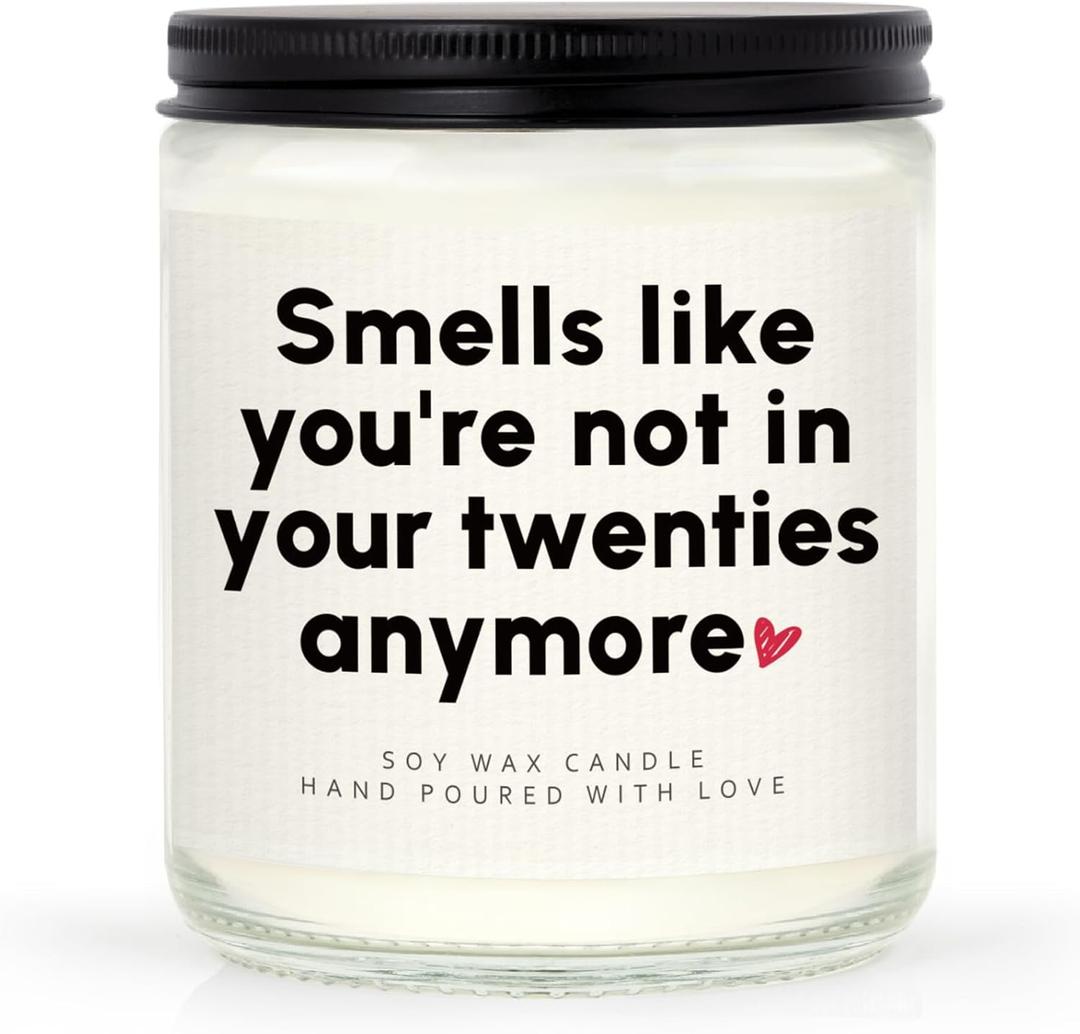 30th Birthday Gifts for Women Men- Handmade Thirty Birthday Candle- 30th Birthdays Decorations for Her Him, 30 Year Old Birthdays Gift for Friend Sister Wife Husband Brother, Lavender, 7oz