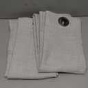 YoungsTex Linen Curtains 54 Inch Length Light Grey Textured Curtains with Bronze Grommet Light Filtering Drapes for Living Room Bedroom, 52 x 54 Inch, 2 Panels