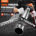 VEVOR Diamond Core Drilling Machine, 0.8-6.3in Drilling Diameter Handheld Core Drill Rig with Carrying Case, 2000W Rugged Concrete Core Drill, For Concrete Brick Block Stone, 0-1800RPM Stepless Speed