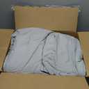 CozyLux Queen Comforter Set Light Grey, 3 Pieces Solid Comforters Queen Size Breathable Bedding Sets, Light Gray Luxury Soft Lightweight Bed Set with Down Alternative Comforter and 2 Pillowcases