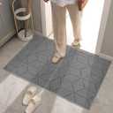GRANNY SAYS Indoor Doormat, 32" x 48", Non-Slip Front Door Mats, Outdoor Welcome Mat Washable, Low Profile Indoor Door Mats for Entryway, Floor Inside Back Doormats (Grey)