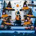 6 PCS Halloween Party Decorations, Cute Halloween Balloons, Wizard Hat, Witch Hat Foil Balloon, Witch Balloons for Girls Kids Birthday Baby Shower Masquerade Themed Party Decorations