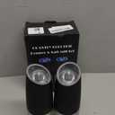 XinXu Gravity Electric Pepper and Salt Grinder Set, Adjustable Coarseness, with LED Light, One Hand Automatic Operation (Set/Black X)