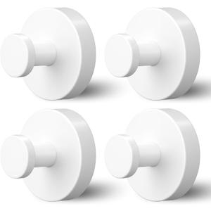 Shower Hooks for Inside Shower, Suction Cup Hooks for Glass Window, Removable Towel Hooks for Bathrooms, 4 Packs(White)