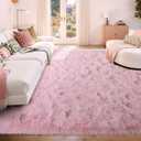 4x6 Ft Pink Rugs for Bedroom Girls, Shag Fluffy Area Rug for Living Room, Ultra Soft Furry Rug Indoor Carpet for Kids Room Nursery Home Decor