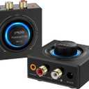 YMOO 2.4GHz Wireless Audio Transmitter and Receiver for TV, 25ms Low Latency, 200Ft Long Range, Wireless Audio Adapter Kit with AUX RCA in/Out for Stereo/Soundbar/Speaker/Amplifier/PC