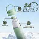 22oz Breast Milk Cooler Bottle Portable Milk Cooler for Breastmilk, 360 Total Cooling for 24 Hours; Breastmilk Chiller with 2pcs Baby Bottles | Breastfeeding Essentials, BPA Free