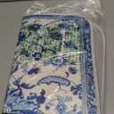 Dish Drying Mat Kitchen Counter Absorbent Blue and White Pattern Coffee Sink Mat Dish Drainer Pad 18 Inch x 24 Inch