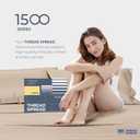 THREAD SPREAD 100% Egyptian Cotton King Size Sheets Set - Luxury 1500 Series Egyptian Cotton Sheets King Size (4 PC, Taupe), Silky Soft, Sateen Weave, Cooling & Breathable, 17" Deep Pocket Bed Set