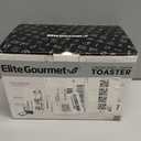Elite Gourmet ECT1027G Cool-Touch 2 Slice Toaster, 6 Toast Settings & Cancel Function, Extra Wide 1.25 Slots Easily Fits Breads, English Muffins, Bagels & Waffles, Gunmetal Gray