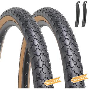 Hycline 2 Pack Bike Tire,24/26x2.125 Inch Folding Replacement Tire for Beach Cruiser Bicycle