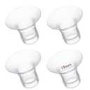 Momcozy Flange Insert 19mm Compatible with 24mm Flange/Shield of Most Pumps, Insert for Breast Pump Replacement Accessories, 4PCS 19mm (Transparent)