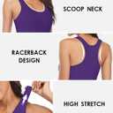 beautyin Women Tank Top with Shelf Bra Racerback Workout Yoga Tops Undershirt, 2 Pack, Small 