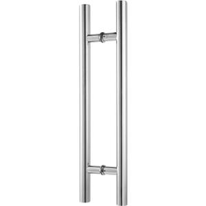 TOGU TG-6012 1200mm /48 inch SUS 304 Stainless Steel Door Pull Handle/Long Door Handle with Solid mounting standoffs,Working as Push Pull Door Handles/Shower Door Handle, Polished Chrome Finish